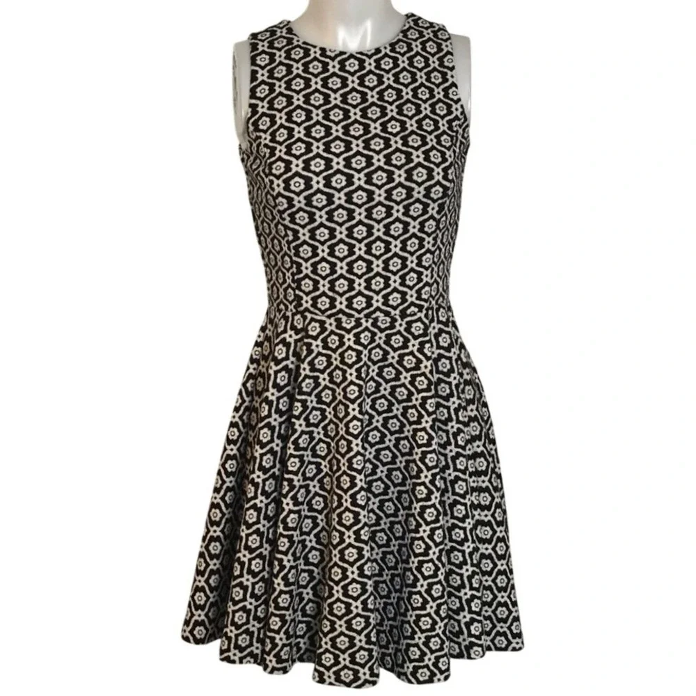 cynthia rowley black and white dress CYNTHIA ROWLEY BLACK & WHITE FIT &‎ FLARE DRESS